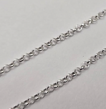 Load image into Gallery viewer, 925 Sterling Silver Thin Italian Rolo Chain Necklace Light Weight 2mm 7" to 30"
