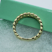 Load image into Gallery viewer, Authentic 10K Yellow Gold Fixed Chain Ring Quality Workmanship 5mm Size 6 to 10
