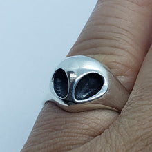 Load image into Gallery viewer, Sterling Silver Alien Ring Solid Back Flawless High Polished 1/2 inch Size 5-13
