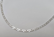 Load image into Gallery viewer, 925 Sterling Silver Flat Mariner Anchor Chain Anklet 2.1mm, Fits 9"-10" Ankles
