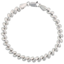 Load image into Gallery viewer, 925 Sterling Silver Thick San Marco Chain Necklace Bracelet Women 6mm 7" 16" 18"
