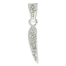 Load image into Gallery viewer, 925 Sterling Silver CZ Action Initial Letter Alphabet Pendant 3/4 Inch Wide
