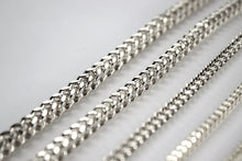 Load image into Gallery viewer, 14K White Gold Hollow Franco Necklace Chain Box Link Men Women 2mm~3.5mm 16~30"
