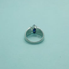 Load image into Gallery viewer, Sterling Silver Marquise Amethyst CZ Synthetic Opal Ring for Women 6~9
