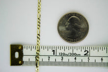 Load image into Gallery viewer, Authentic 10K Solid Yellow Gold Figaro Chain Necklace 2.5mm/16"~26"

