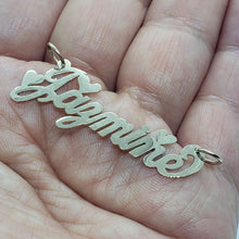 Load image into Gallery viewer, Authentic 14K Solid Yellow Gold Handmade Personalized Name Pendant w/out Rolo
