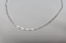 Load image into Gallery viewer, 925 Sterling Silver Flat Mariner Anchor Chain Anklet 2.1mm, Fits 9"-10" Ankles
