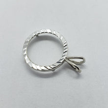 Load image into Gallery viewer, Sterling Silver Dime Bezel 18mm Coin Frame Bezel Pendant Diamond Cut Finish Dime
