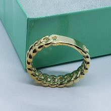 Load image into Gallery viewer, Authentic 10K Yellow Gold Fixed Chain Ring Quality Workmanship 5mm Size 6 to 10
