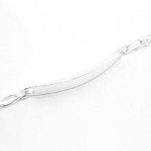 Load image into Gallery viewer, 925 Sterling Silver Personalized Custom Engraved Figaro Link ID Bracelet 5mm
