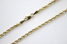 Load image into Gallery viewer, Authentic 14K Yellow Gold Rope Twist Link Chain Necklace 2.5mm x 16" ~ 30"
