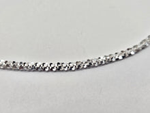 Load image into Gallery viewer, 925 Sterling Silver Sparkle Rock Chain Diamond Cut Necklace 2.9mm 16" to 24"
