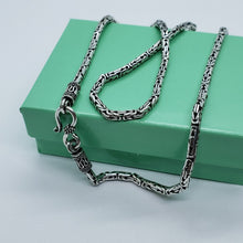 Load image into Gallery viewer, 2.5mm Sterling Silver Round BYZANTINE Chain Necklace Bracelet Antiqued Finish
