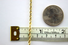 Load image into Gallery viewer, Authentic 14K Solid Yellow Gold Rope Twist Link Chain Necklace 3mm x 16" ~ 30"
