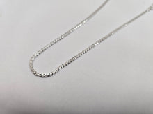Load image into Gallery viewer, 925 Sterling Silver Sparkle Rock Chain Diamond Cut Necklace 1.8mm 7" to 24"
