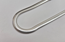 Load image into Gallery viewer, 925 Sterling Silver Flat Snake Chain Bracelet Italy Men and Women 4.5mm 7" to 8"
