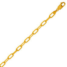 Load image into Gallery viewer, 14K Solid Yellow White Rose Gold Paperclip Chain 3mm 3.5mm 4.5m Size 16" - 24"
