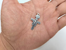 Load image into Gallery viewer, 925 Sterling Silver San Damiano Crucifix Cross Pendant 1 1/4 Inch (31mm) Tall
