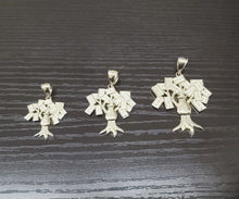 Load image into Gallery viewer, 10K Solid Real Gold Money Tree Pendant Charm $100 Dollar Bag Diamond Cut 3 Sizes
