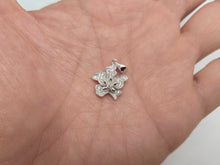 Load image into Gallery viewer, 925 Sterling Silver Small Micro Pave CZ Orchid Pendant 11/16 (17mm) Inch Tall
