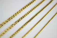 Load image into Gallery viewer, 10K Yellow Gold Curb Cuban Chain Link Pendant Necklace Bracelet 2mm ~ 7mm 7"~30"
