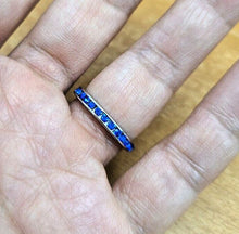 Load image into Gallery viewer, 925 Silver Eternity Band Ring September Birthstone Size 5 - 10
