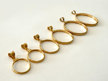 Load image into Gallery viewer, Authentic 14k Gold Filled Screw Top Bezel with Coin Edge 6 Sizes
