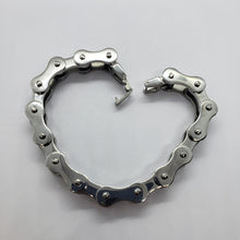 Load image into Gallery viewer, Stainless Steel Bicycle Chain Bracelet Black Rubber Accent for Men 1/2 inch
