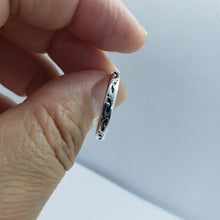 Load image into Gallery viewer, 3mm Sterling Silver Footprints in The Sand Stackable Ring 1/8 inch Sizes 6 to 10
