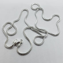 Load image into Gallery viewer, 925 Sterling Silver Franco Chain Necklace Square Link Italy 1.5mm-2.5mm 16"-36"

