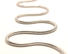 Load image into Gallery viewer, Stainless Steel Snake Chain Necklace 1/16 Inch Wide, Sizes 18-30 Inches
