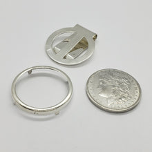 Load image into Gallery viewer, Sterling Silver Dollar Money Clip Spring Back with Morgan Dollar Coin 1878-1921
