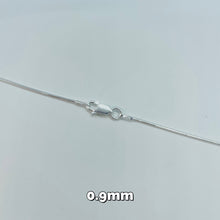 Load image into Gallery viewer, 925 Sterling Silver Snake Chain Necklaces &amp; Bracelets 0.9mm Sizes 7 - 30 inch
