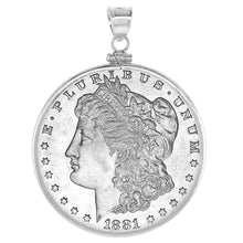 Load image into Gallery viewer, 925 Sterling Silver Mexican Peso Dollar Coin Bezel 38mm Screw Top Coin Edge
