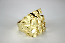 Load image into Gallery viewer, Authentic 10K Yellow Real Gold Nugget Extra Large Heavy Men Ring Sizes 10-15
