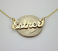 Load image into Gallery viewer, 10K Solid Yellow Gold Handmade Personalized/Custom Name Pendant with/out chain
