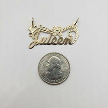 Load image into Gallery viewer, 14K Solid Yellow Gold Personalized/Custom Name Pendant with/out Singapore chain
