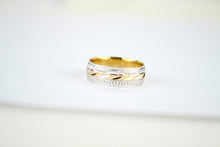 Load image into Gallery viewer, 14K Solid Yellow White Solid Gold Wedding Band Ring Sizes5-13 Free Engraving
