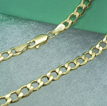 Load image into Gallery viewer, 10K Yellow Gold Hollow Cuban Curb Chain Link Bracelet 5.5mm Size 7" 8" 9" 11"
