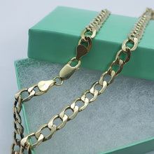 Load image into Gallery viewer, 10K Yellow Gold Hollow Cuban Curb Chain Link Bracelet 5.5mm Size 7" 8" 9" 11"
