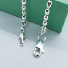 Load image into Gallery viewer, Sterling Silver Oval Pallini Bead Ball Chain Necklaces Bracelets 2.5mm 7"~30"

