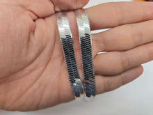 Load image into Gallery viewer, 925 Sterling Silver Thick Beveled Edges Herringbone Chain Necklace 9mm 7" to 30"
