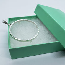 Load image into Gallery viewer, 925 Sterling Silver Mexican 1 Peso Bezel 34 mm Coins Prong Back Diamond Cut
