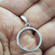 Load image into Gallery viewer, 925 Sterling Silver Penny Bezel 19 mm Coins Prong Back Round Edge 1 Cent No Coin
