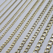 Load image into Gallery viewer, 10K Yellow Gold Hollow Cuban Curb Chain Link Bracelet 5.5mm Size 7" 8" 9" 11"
