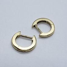 Load image into Gallery viewer, 14K Yellow White Rose Gold Elegant High Polished Huggie Hoop Earrings 2x10mm
