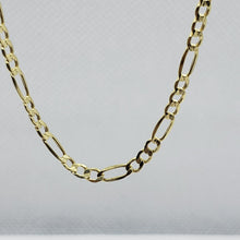 Load image into Gallery viewer, 10K Yellow Gold Hollow Figaro Link Chain Necklace Bracelet 2mm-5.5mm 7" ~ 30"
