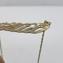Load image into Gallery viewer, 10K Yellow Gold Personalized Handmade Name Pendant with/out Singapore Chain

