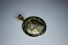 Load image into Gallery viewer, 10K Solid Yellow Gold The World Is Yours Globe Pendant 6 sizes
