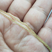 Load image into Gallery viewer, 14K Solid Yellow Gold Cable Link Chain Necklace Women Girl 1.3mm 16" 18" 20"

